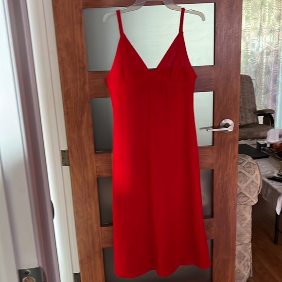 Mariella Burani red dress 100% acrylic - Picture 1 of 8